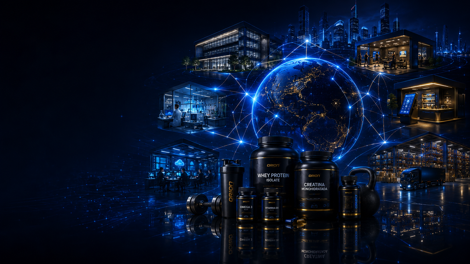 Ecossistema global Orion conectando tecnologia, produtos e unidades físicas